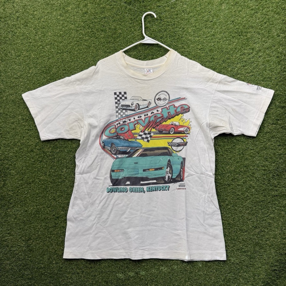 Vintage Corvette Magazine Shirt Mens XL Chevy Chevrolet Short Sleeve Graphic 90s